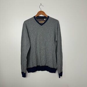 Robert Graham V-Neck Wool Sweater XL